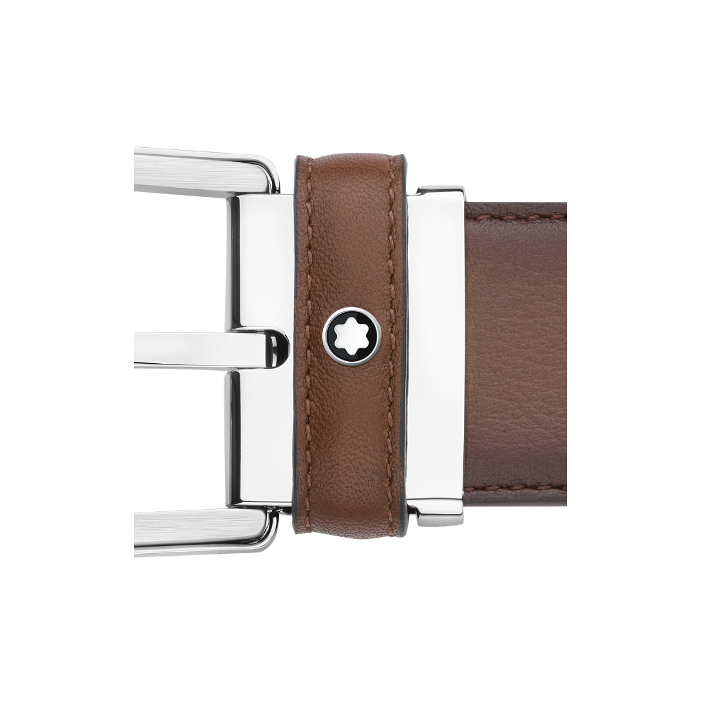 Horseshoe Buckle Brown 35 Leather Belt - Image 3