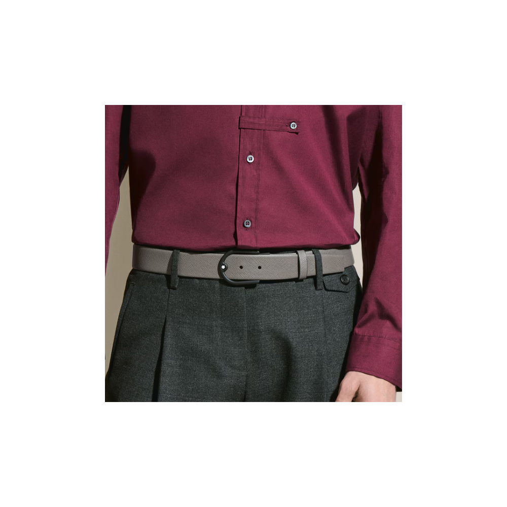 Montblanc Horseshoe Buckle Leather Belt 35mm MB199633 - Image 3