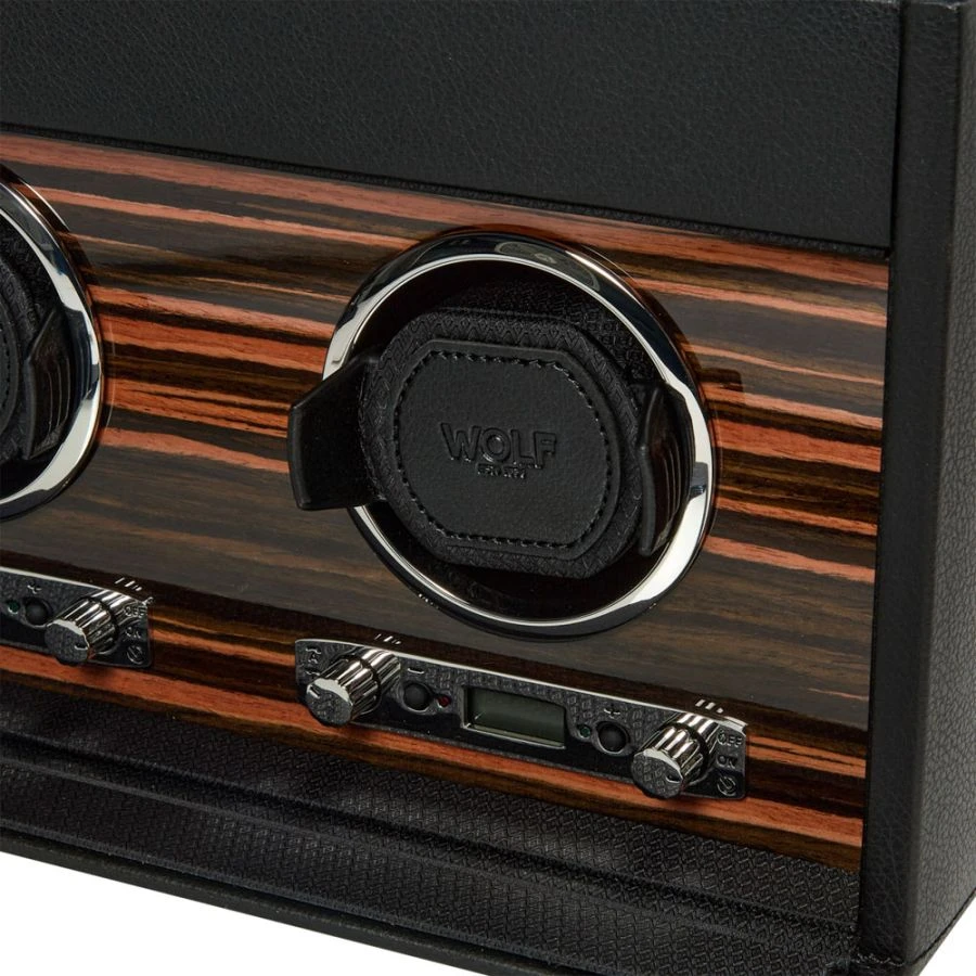 WOLF Roadster Triple Watch Winder with Cover, Storage & Travel Case - Image 7
