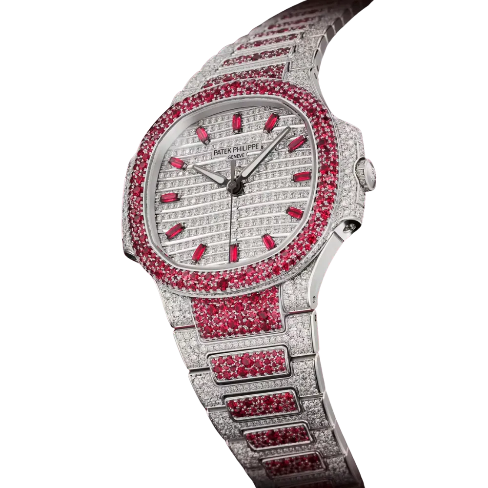 Patek Philippe Nautilus 7118/1452G 'Ladies Haute Joaillerie' White Gold Diamond Ruby Set - Image 5