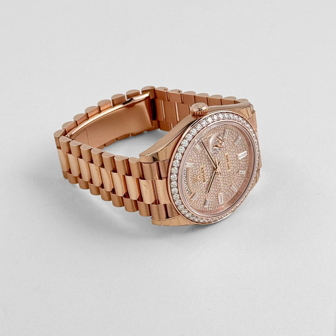 Rolex Day-Date 40 228345RBR Rose Gold Diamond Dial Diamond Bezel - Image 7